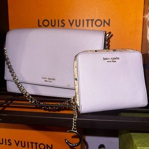 Lavender Kate Spade crossbody + wallet